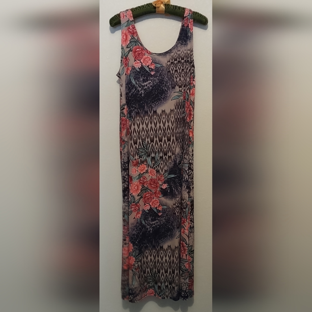 Floral leopard print Jostar XL dress